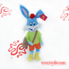 Plush Cartoon Dress Rabbit with Bag